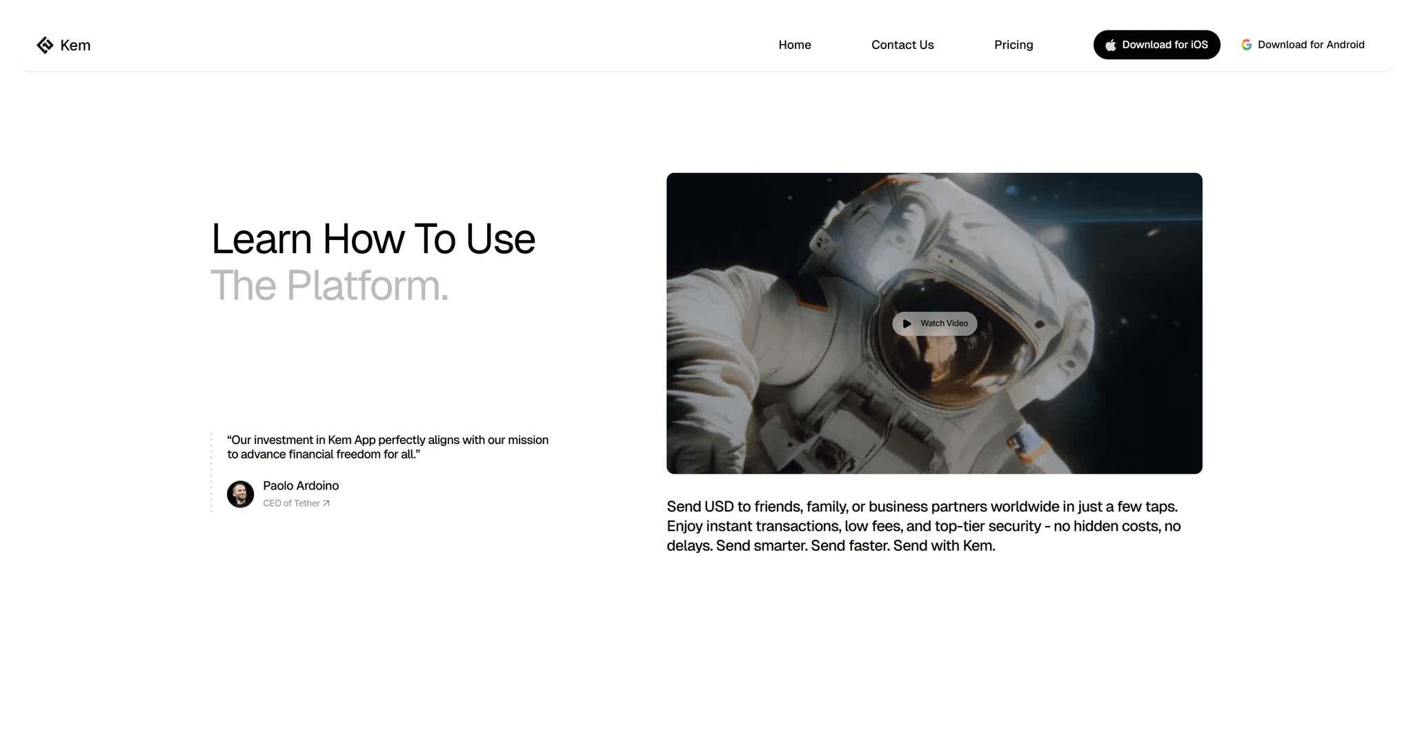 Kem how to use section