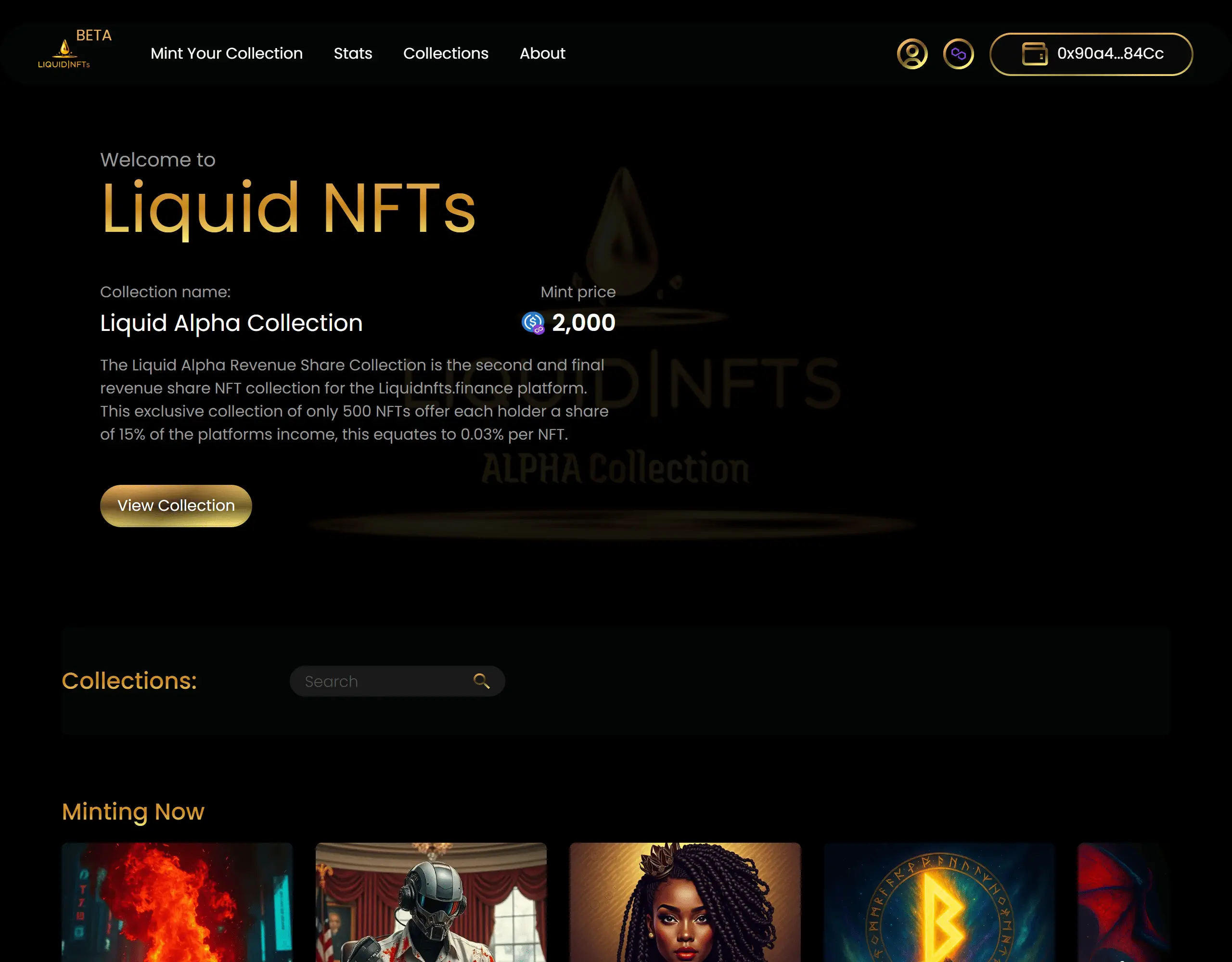 Liquid NFTs Home Page