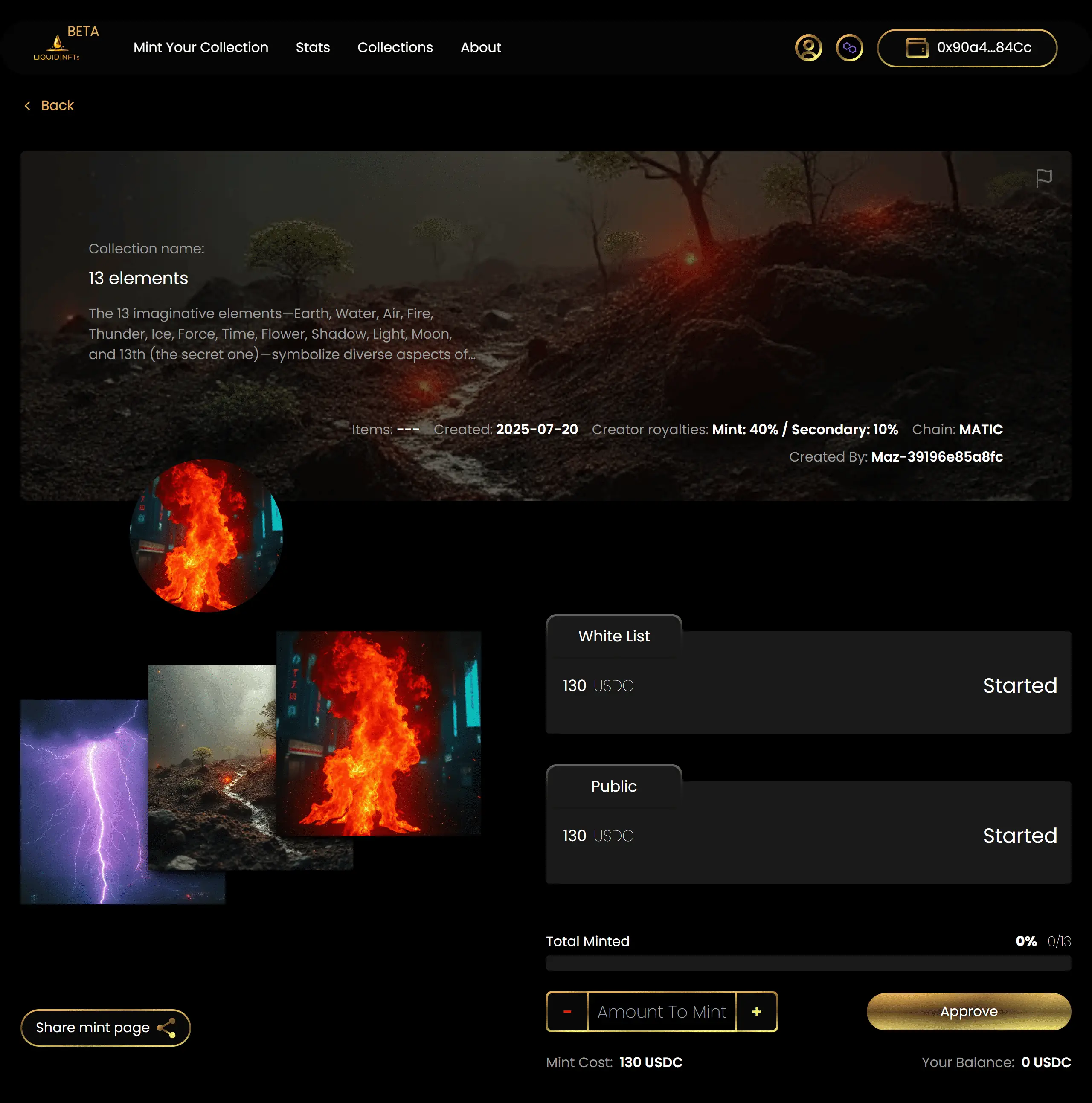 Liquid NFTs Mint Page