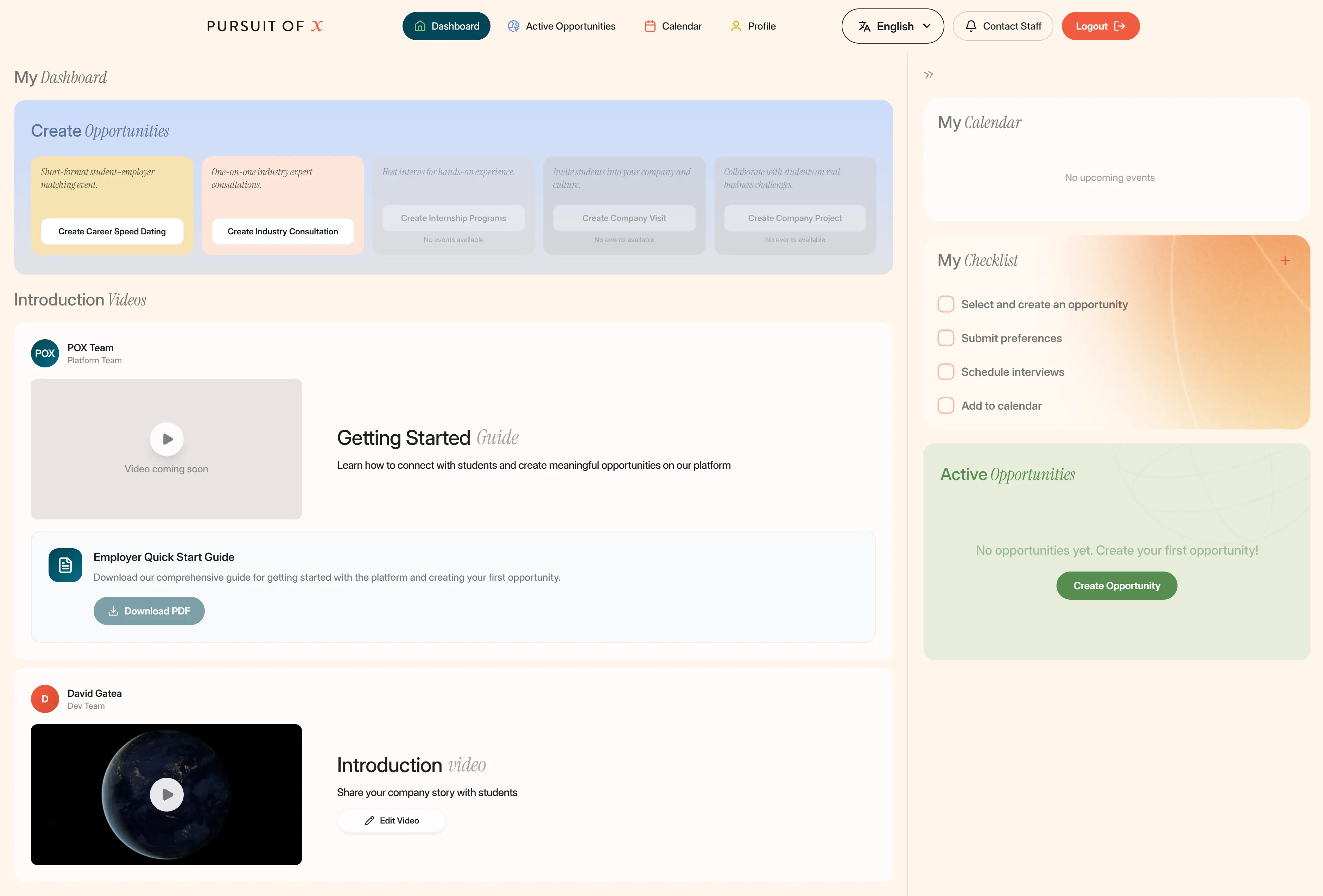 POX partner dashboard