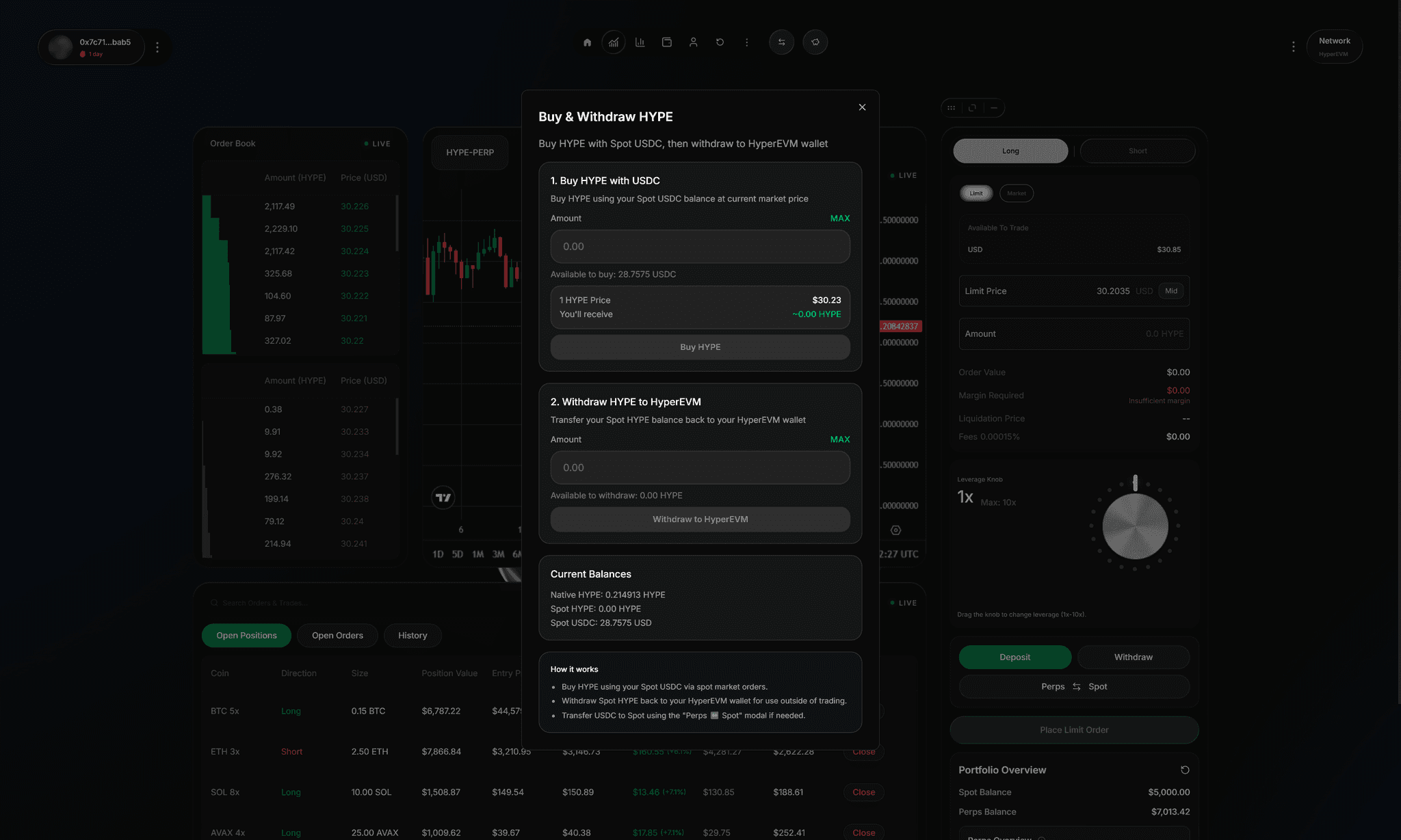 rePRICE buy and withdraw flow