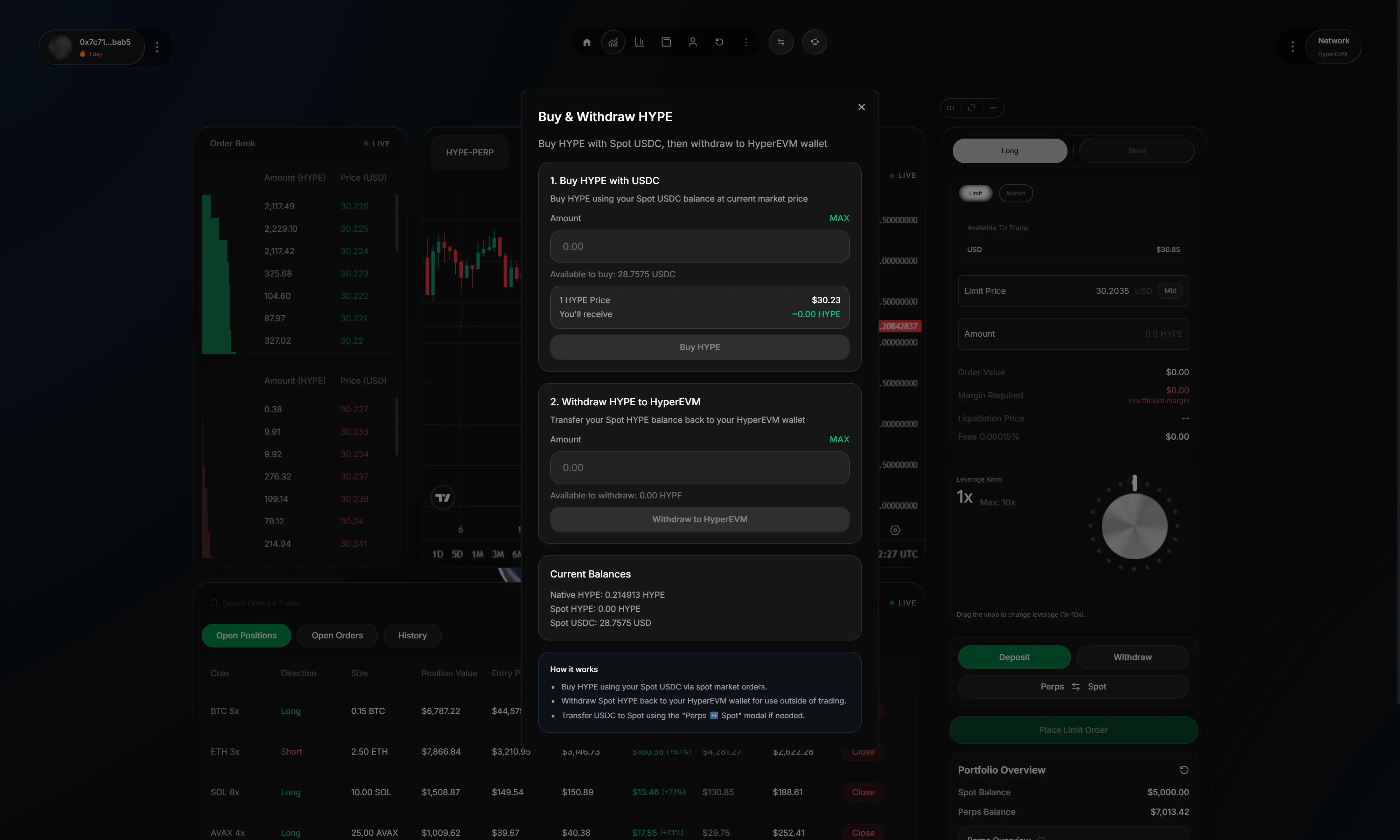 rePRICE buy and withdraw flow