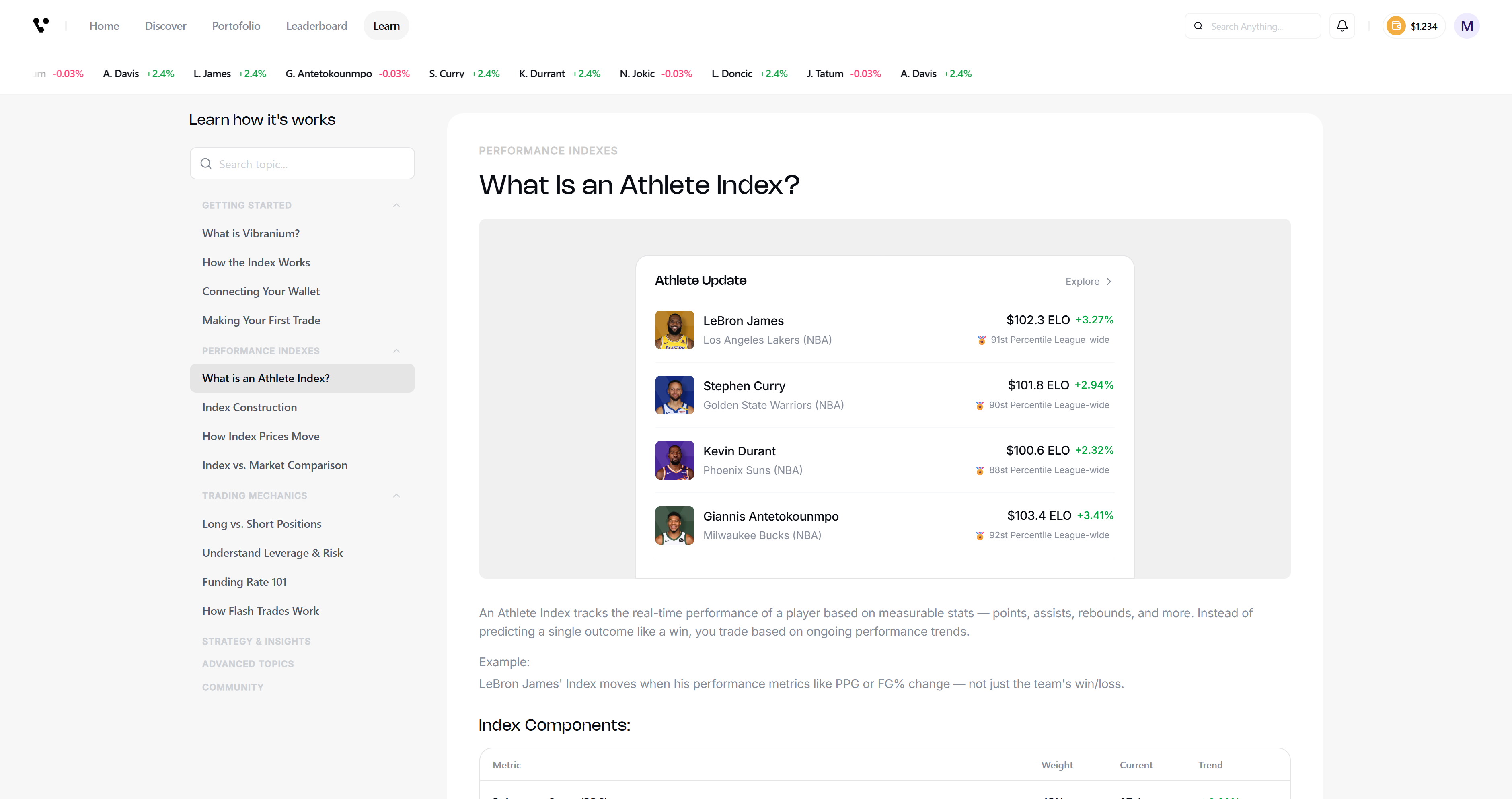 Vibranium learn page